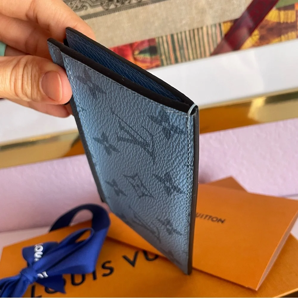 RARE 2020 Ghesquière Taigarama Coin Card Holder Wallet Blue Lagoon